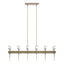 Hubbardton Forge 2023 Soft Gold Cast Glass (YC) Multi Echo 12-Light Linear Pendant
