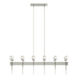 Hubbardton Forge 2023 Sterling Cast Glass (YC) Multi Echo 12-Light Linear Pendant