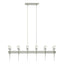 Hubbardton Forge 2023 Sterling Cast Glass (YC) Multi Echo 12-Light Linear Pendant