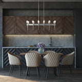 Hubbardton Forge 2023 Sterling Cast Glass (YC) Multi Echo 12-Light Linear Pendant