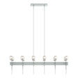 Hubbardton Forge 2023 Vintage Platinum Cast Glass (YC) Multi Echo 12-Light Linear Pendant