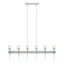 Hubbardton Forge 2023 Vintage Platinum Cast Glass (YC) Multi Echo 12-Light Linear Pendant