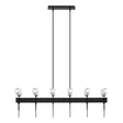 Hubbardton Forge 2023 Ink Cast Glass (YC) Multi Echo 12-Light Linear Pendant