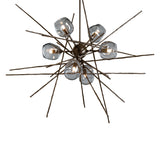 Hubbardton Forge 2021 Bronze Cool Grey Glass (YL) Multi Griffin Starburst Pendant