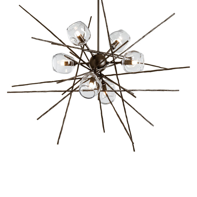 Hubbardton Forge 2021 Bronze Clear Glass (ZM) Multi Griffin Starburst Pendant