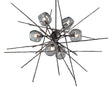 Hubbardton Forge 2021 Dark Smoke Cool Grey Glass (YL) Multi Griffin Starburst Pendant