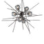 Hubbardton Forge 2021 Dark Smoke Cool Grey Glass (YL) Multi Griffin Starburst Pendant
