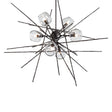 Hubbardton Forge 2021 Dark Smoke Clear Glass (ZM) Multi Griffin Starburst Pendant