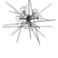 Hubbardton Forge 2021 Dark Smoke Clear Glass (ZM) Multi Griffin Starburst Pendant