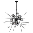 Hubbardton Forge 2021 Black Cool Grey Glass (YL) Multi Griffin Starburst Pendant