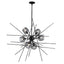 Hubbardton Forge 2021 Black Cool Grey Glass (YL) Multi Griffin Starburst Pendant
