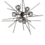 Hubbardton Forge 2021 Oil Rubbed Bronze Cool Grey Glass (YL) Multi Griffin Starburst Pendant