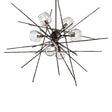 Hubbardton Forge 2021 Oil Rubbed Bronze Clear Glass (ZM) Multi Griffin Starburst Pendant