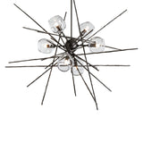 Hubbardton Forge 2021 Oil Rubbed Bronze Clear Glass (ZM) Multi Griffin Starburst Pendant