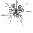 Hubbardton Forge 2021 Natural Iron Cool Grey Glass (YL) Multi Griffin Starburst Pendant