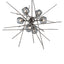 Hubbardton Forge 2021 Natural Iron Cool Grey Glass (YL) Multi Griffin Starburst Pendant