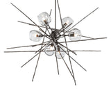 Hubbardton Forge 2021 Natural Iron Clear Glass (ZM) Multi Griffin Starburst Pendant