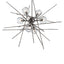 Hubbardton Forge 2021 Natural Iron Clear Glass (ZM) Multi Griffin Starburst Pendant