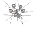 Hubbardton Forge 2021 Vintage Platinum Cool Grey Glass (YL) Multi Griffin Starburst Pendant