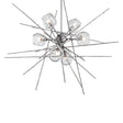 Hubbardton Forge 2021 Vintage Platinum Clear Glass (ZM) Multi Griffin Starburst Pendant