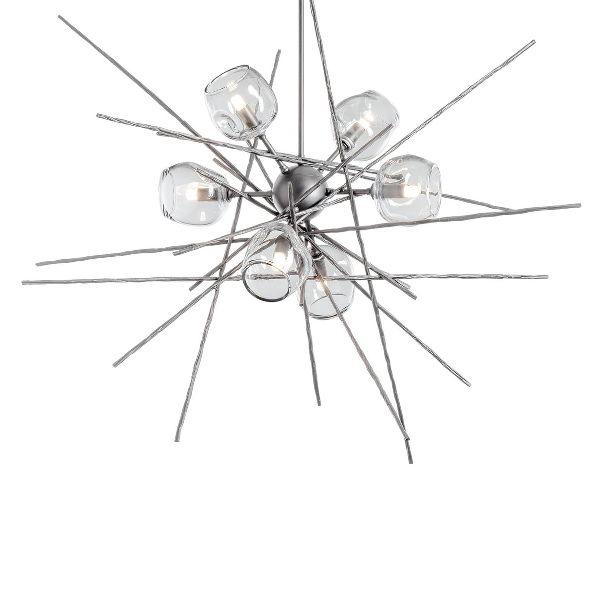 Hubbardton Forge 2021 Vintage Platinum Clear Glass (ZM) Multi Griffin Starburst Pendant