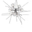 Hubbardton Forge 2021 Vintage Platinum Clear Glass (ZM) Multi Griffin Starburst Pendant