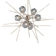Hubbardton Forge 2021 Soft Gold Cool Grey Glass (YL) Multi Griffin Starburst Pendant