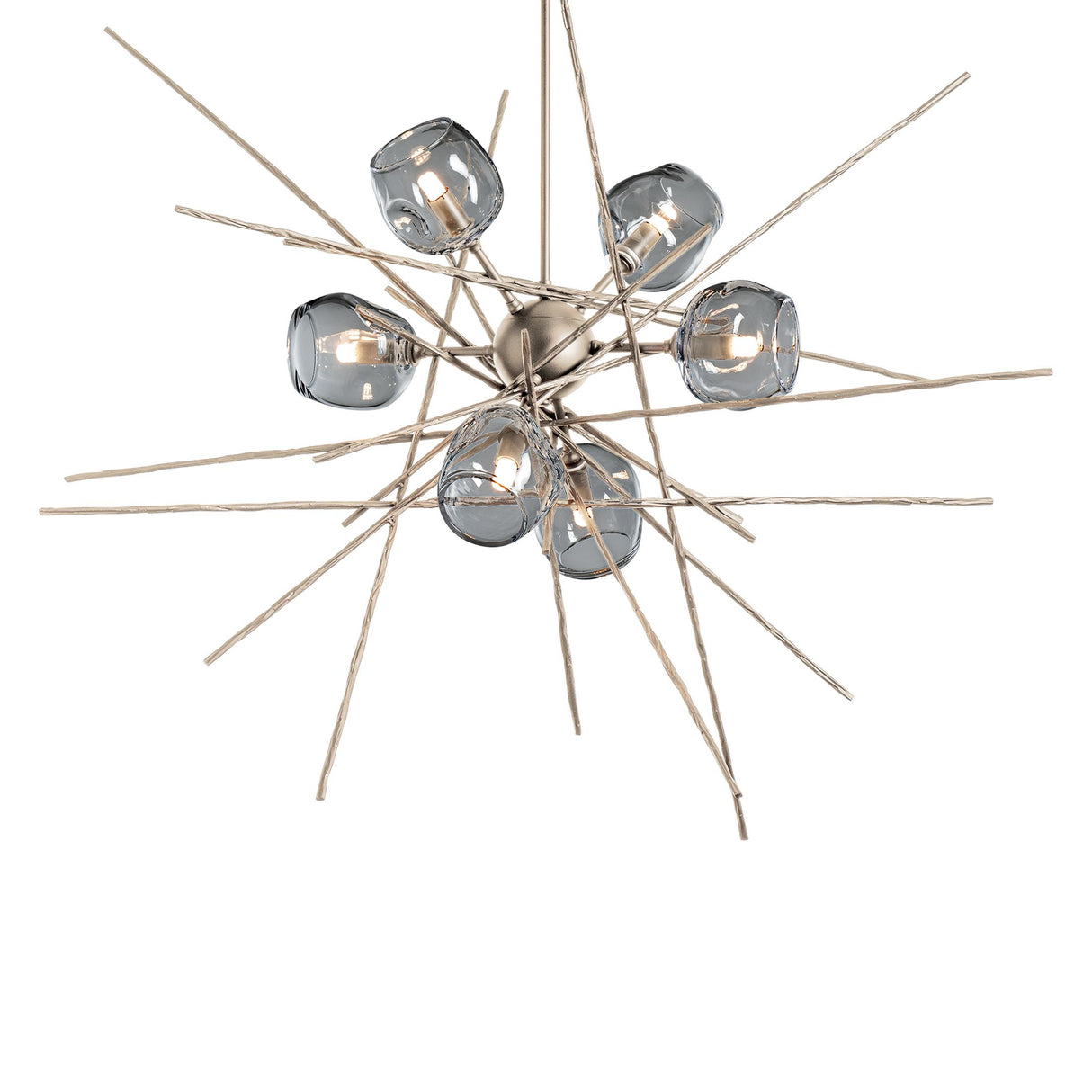 Hubbardton Forge 2021 Soft Gold Cool Grey Glass (YL) Multi Griffin Starburst Pendant