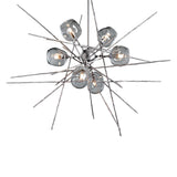 Hubbardton Forge 2021 Sterling Cool Grey Glass (YL) Multi Griffin Starburst Pendant