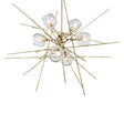 Hubbardton Forge 2021 Modern Brass Clear Glass (ZM) Multi Griffin Starburst Pendant