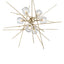 Hubbardton Forge 2021 Modern Brass Clear Glass (ZM) Multi Griffin Starburst Pendant