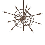 Hubbardton Forge 2021 Bronze Multi Olympus 12-Light Starburst Pendant