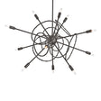 Hubbardton Forge 2021 Dark Smoke Multi Olympus 12-Light Starburst Pendant