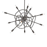 Hubbardton Forge 2021 Dark Smoke Multi Olympus 12-Light Starburst Pendant