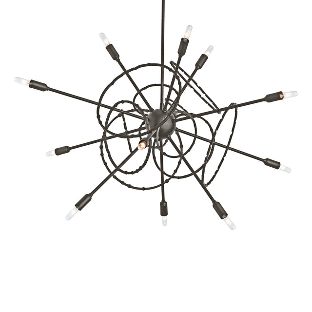 Hubbardton Forge 2021 Oil Rubbed Bronze Multi Olympus 12-Light Starburst Pendant