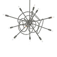 Hubbardton Forge 2021 Natural Iron Multi Olympus 12-Light Starburst Pendant