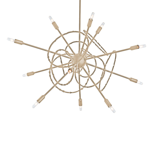 Hubbardton Forge 2021 Soft Gold Multi Olympus 12-Light Starburst Pendant