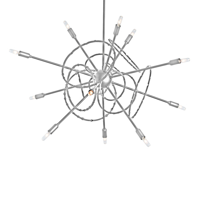 Hubbardton Forge 2021 Sterling Multi Olympus 12-Light Starburst Pendant