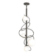 Hubbardton Forge 2021 Dark Smoke Opal Glass (GG) Multi Olympus Vertical Pendant