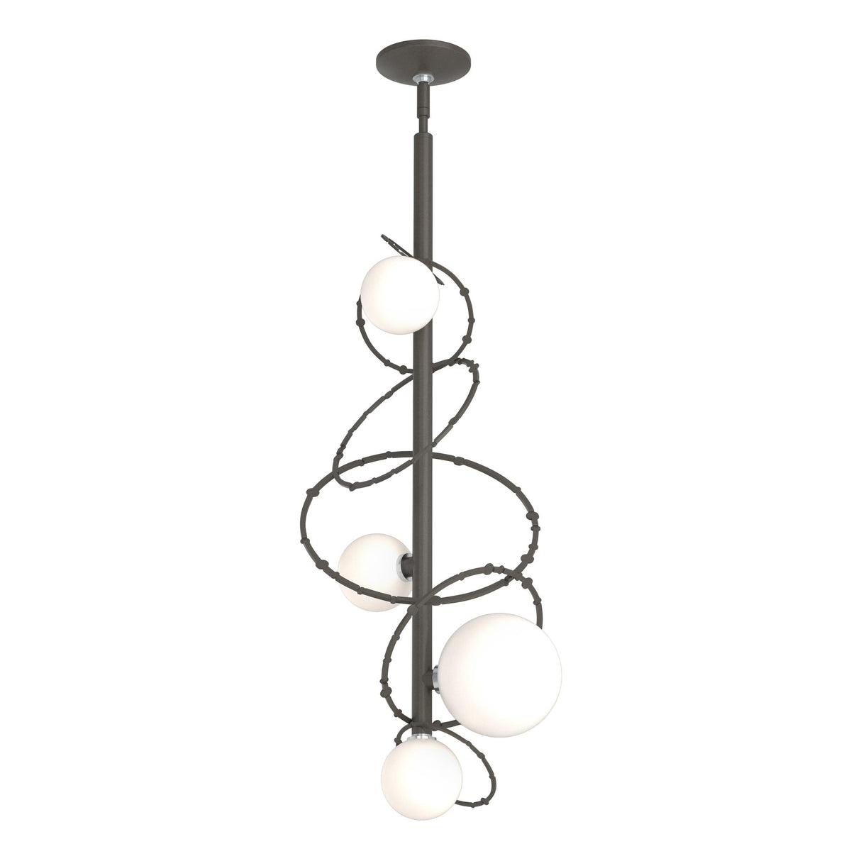 Hubbardton Forge 2021 Dark Smoke Opal Glass (GG) Multi Olympus Vertical Pendant