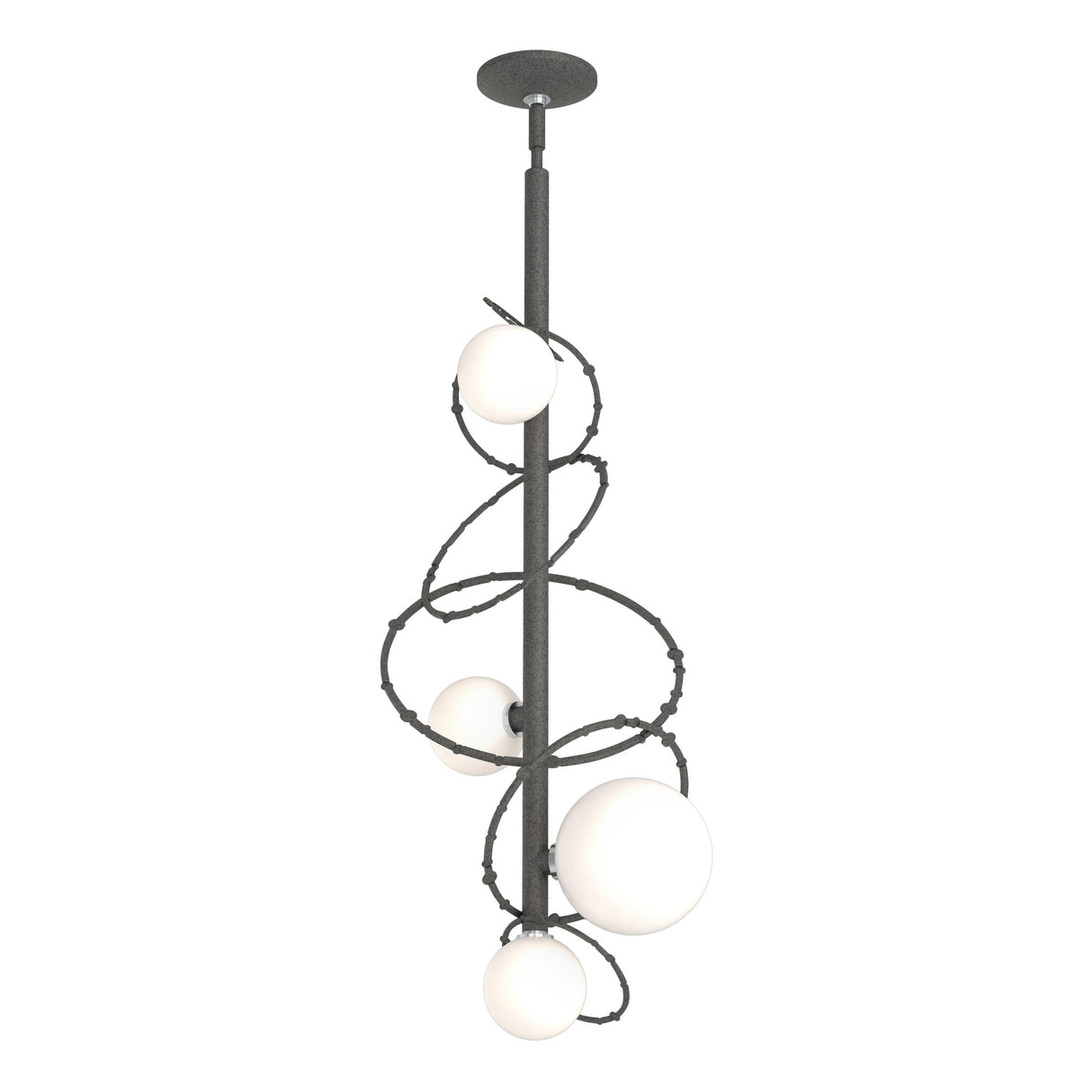 Hubbardton Forge 2021 Natural Iron Opal Glass (GG) Multi Olympus Vertical Pendant