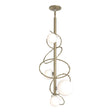 Hubbardton Forge 2021 Soft Gold Opal Glass (GG) Multi Olympus Vertical Pendant