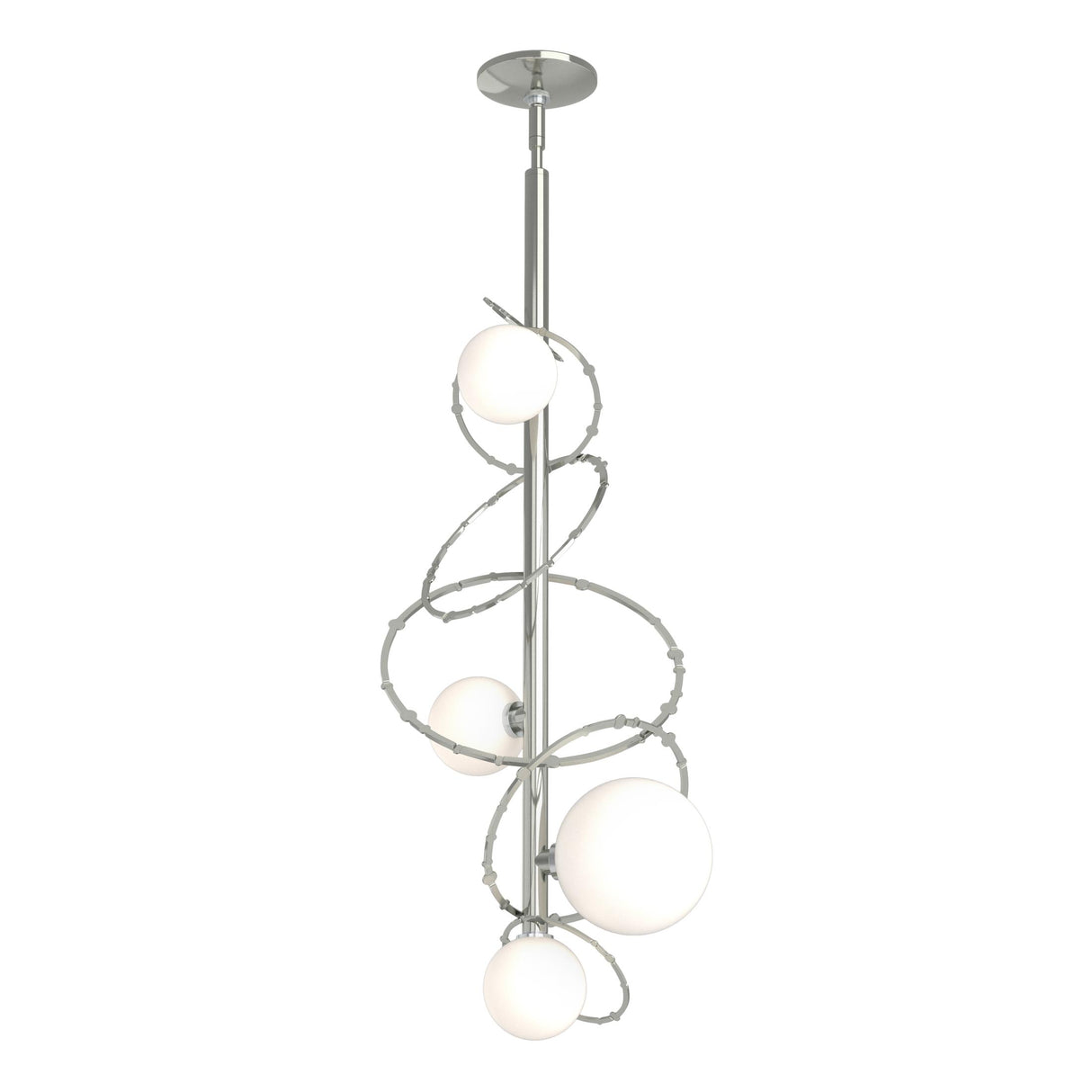 Hubbardton Forge 2021 Sterling Opal Glass (GG) Multi Olympus Vertical Pendant