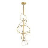 Hubbardton Forge 2021 Modern Brass Opal Glass (GG) Multi Olympus Vertical Pendant