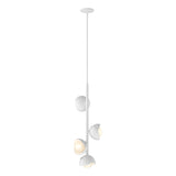 Hubbardton Forge 2022 White White Opal Glass (GG) Multi Brooklyn 4-Light Double Shade Vertical Pendant