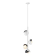 Hubbardton Forge 2022 White Black Opal Glass (GG) Multi Brooklyn 4-Light Double Shade Vertical Pendant