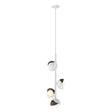 Hubbardton Forge 2022 White Oil Rubbed Bronze Opal Glass (GG) Multi Brooklyn 4-Light Double Shade Vertical Pendant