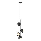 Hubbardton Forge 2022 Black Ink Opal Glass (GG) Multi Brooklyn 4-Light Double Shade Vertical Pendant