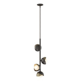 Hubbardton Forge 2022 Oil Rubbed Bronze Soft Gold Opal Glass (GG) Multi Brooklyn 4-Light Double Shade Vertical Pendant