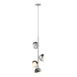 Hubbardton Forge 2022 Vintage Platinum Oil Rubbed Bronze Opal Glass (GG) Multi Brooklyn 4-Light Double Shade Vertical Pendant